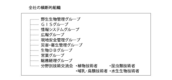 全社の横断的組織図