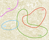 サル行動圏地図