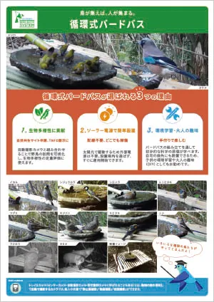 「循環式バードバス」リーフレット