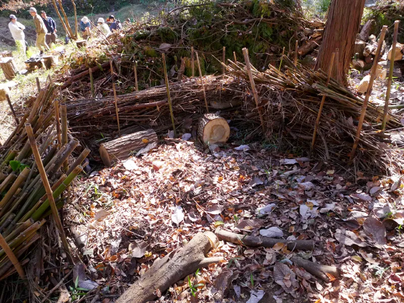 エコスタックの大きな枠組みが完成しました。たくさん入りそう！