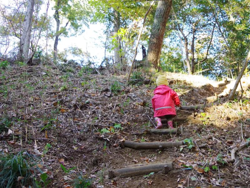 現れた階段がおチビちゃんの冒険心に火を灯します。